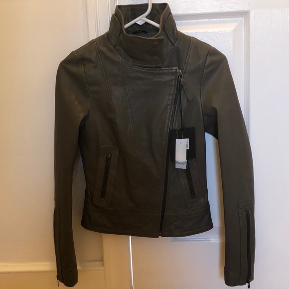 New Mackage Kenya leather jacket XXS Slate - Picture 4 of 8